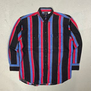 Vintage | 1980s | 1990s | Retro | Stripe | Shirt